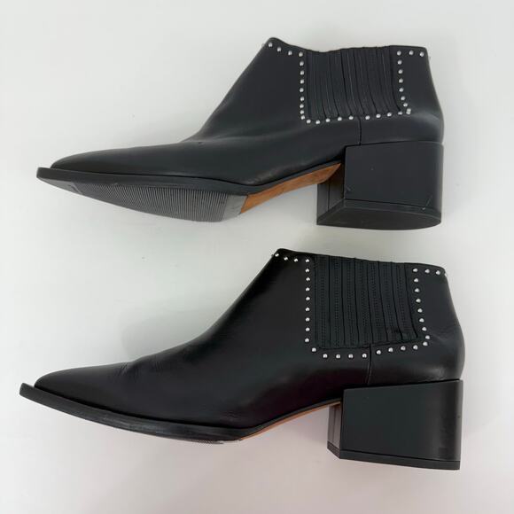 Givenchy Studded Pointed Toe Booties Short Boots Black Leather Fit like US 9.5 - Picture 5 of 14